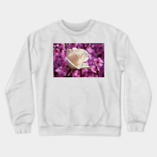 White rose and plum blossoms Crewneck Sweatshirt